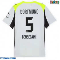 Camisa de Futebol Borussia Dortmund Ramy Bensebaini #5 Equipamento Secundário 2025-26 Manga Curta